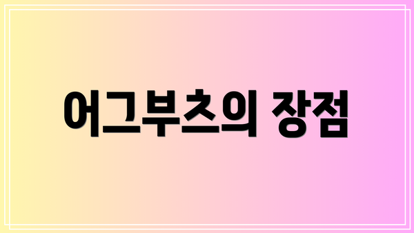 어그부츠의 장점