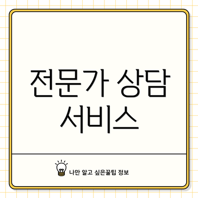 전문가 상담 서비스