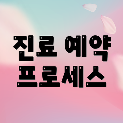 진료 예약 프로세스