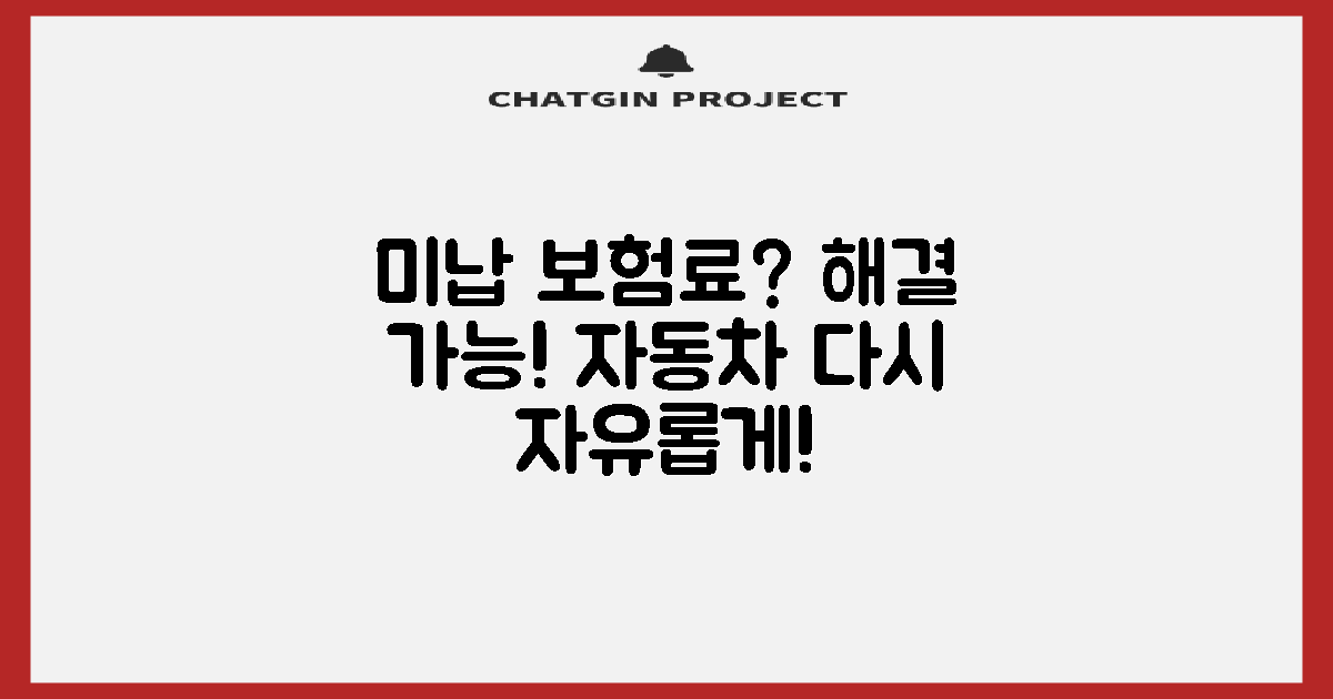 미납 보험료 해결 가능한 곳: 당신의 자동차, 다시 자유롭게!