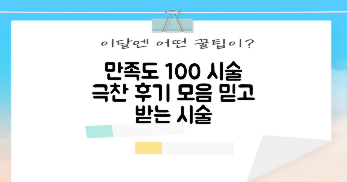 환자 만족도 높은 시술 후기 모음
