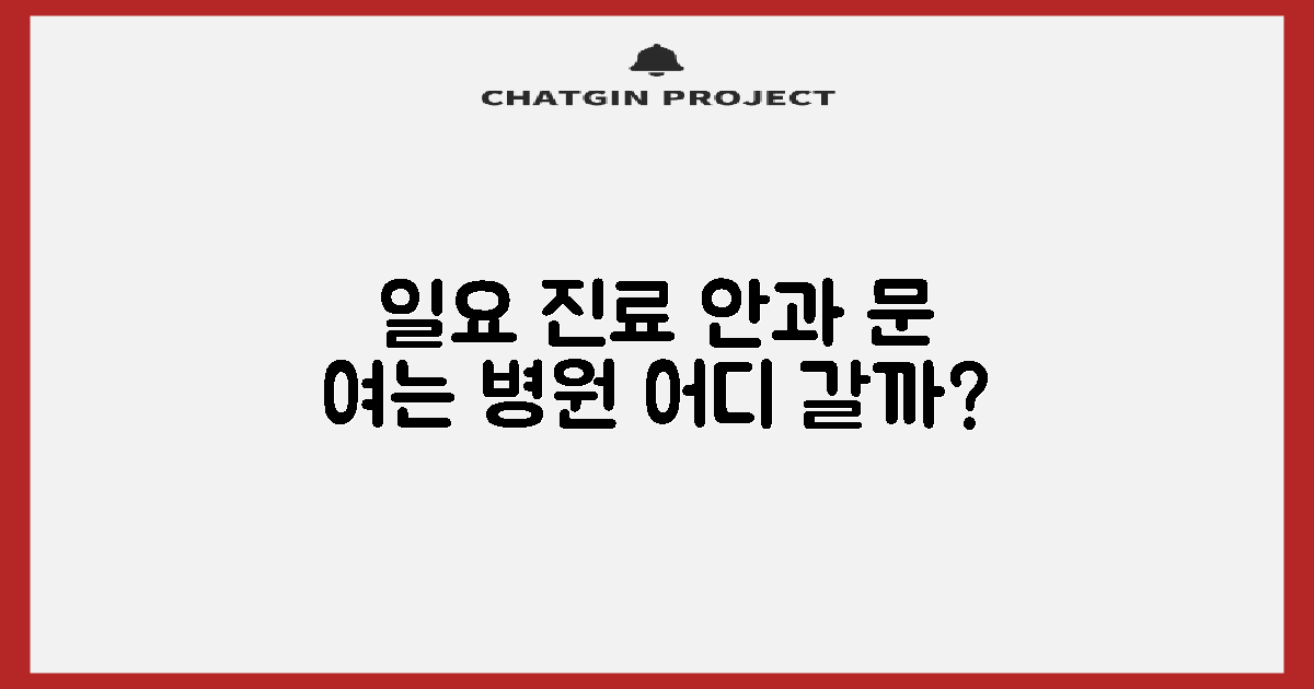 일요일 진료 안과: 문여 병원 비교