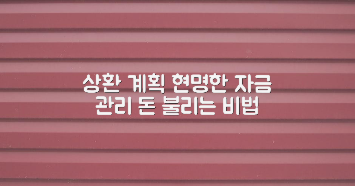 상환 계획, 현명한 자금 관리