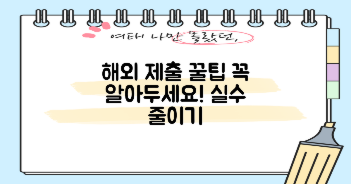 해외 제출 시 주의점