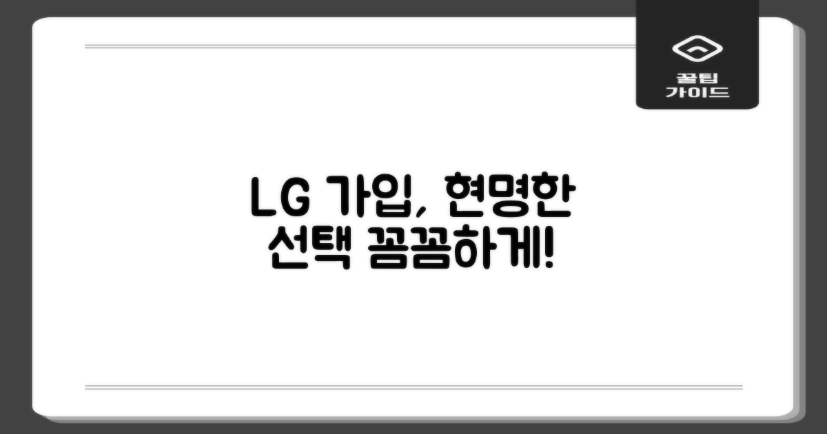 LG 가입, 현명함과 꼼꼼함