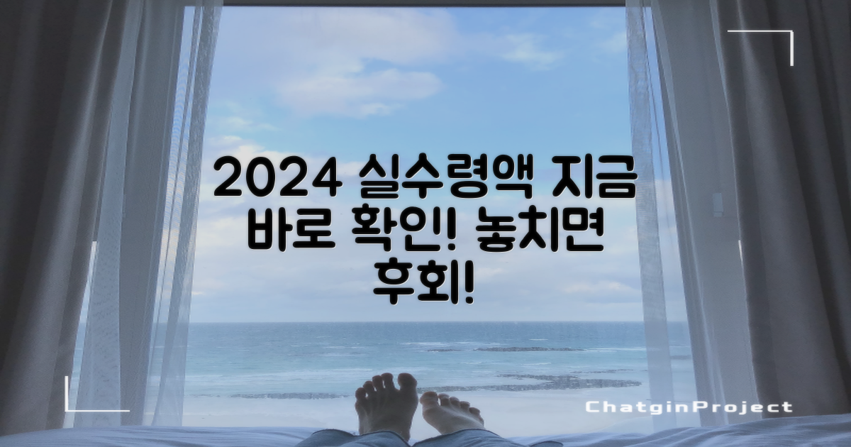 2024년 실수령액, 먼저 확인하세요
