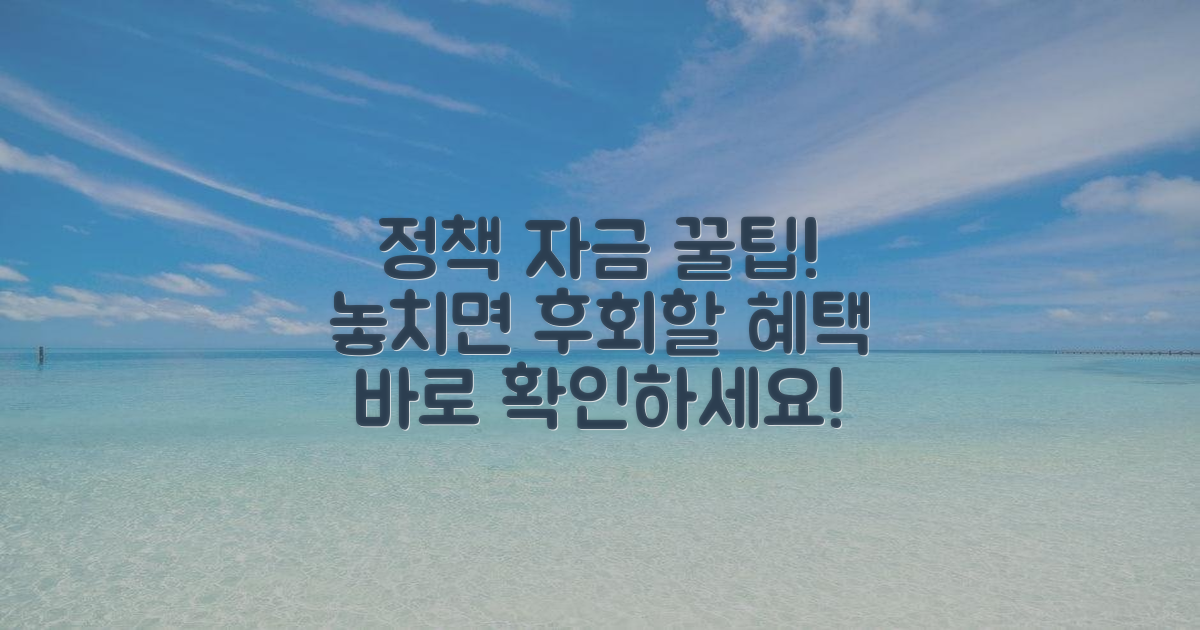 정책 자금, 놓치기 아까운 혜택 분석