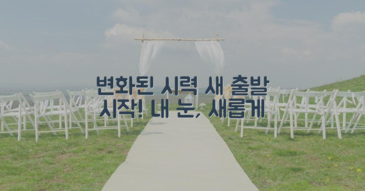 변화된 시력, 새 출발 시작