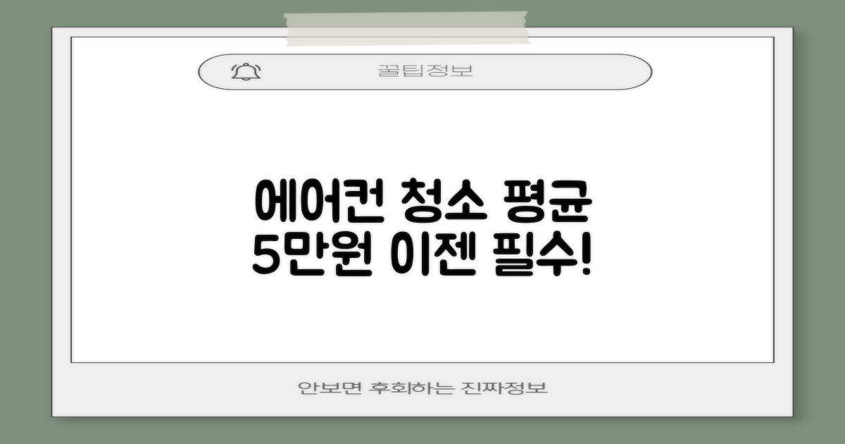 에어컨 청소 가격, 평균 5만원