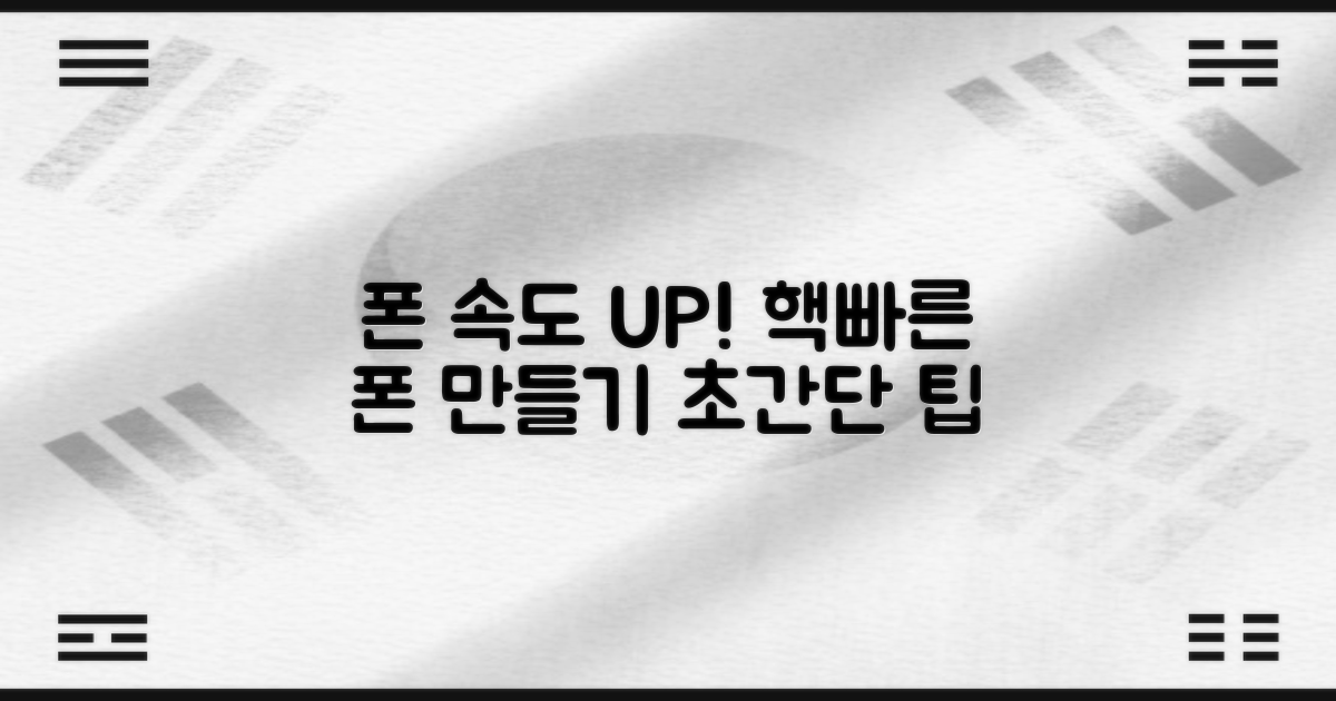 당신의 폰, 더 빠르게 만들어요.