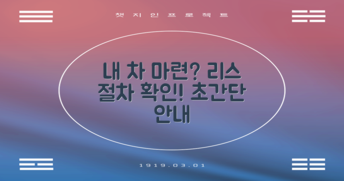 내 차 마련, 리스 절차 확인