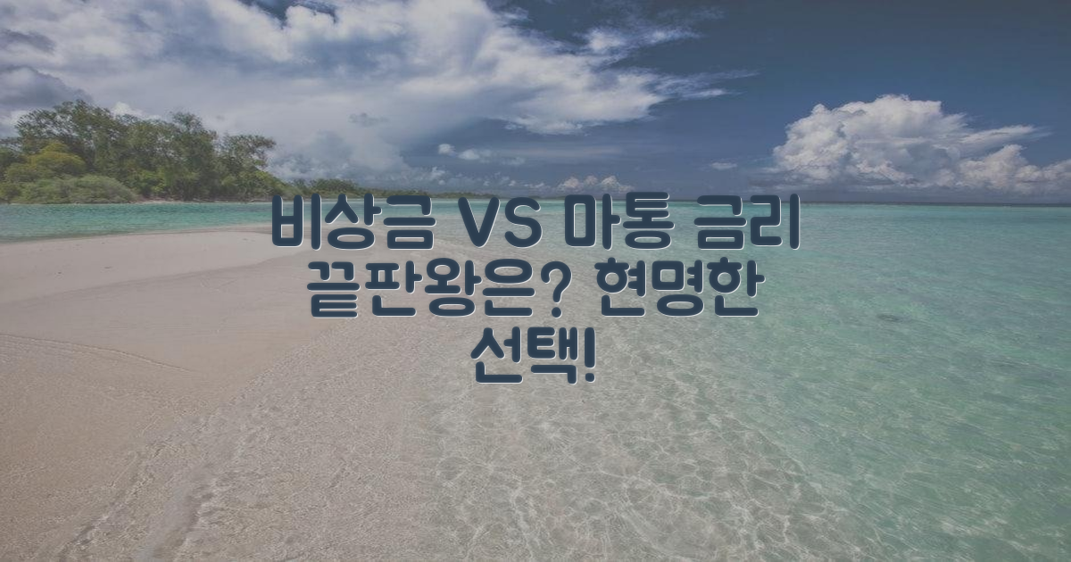 비상금 vs 마통 금리 비교