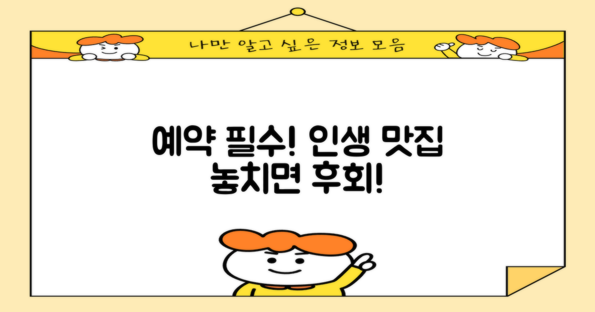잘하는 곳, 예약 필수 정보