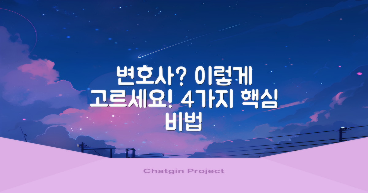 4가지 최적 변호사 선택법