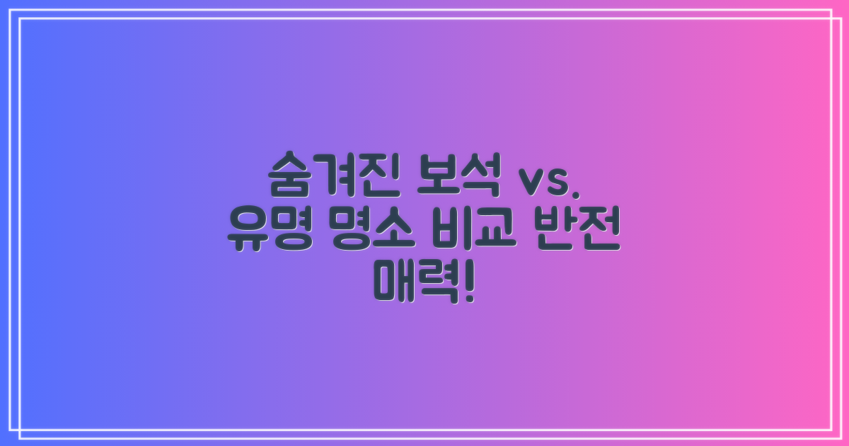 숨겨진 보석, 알려진 명소 비교