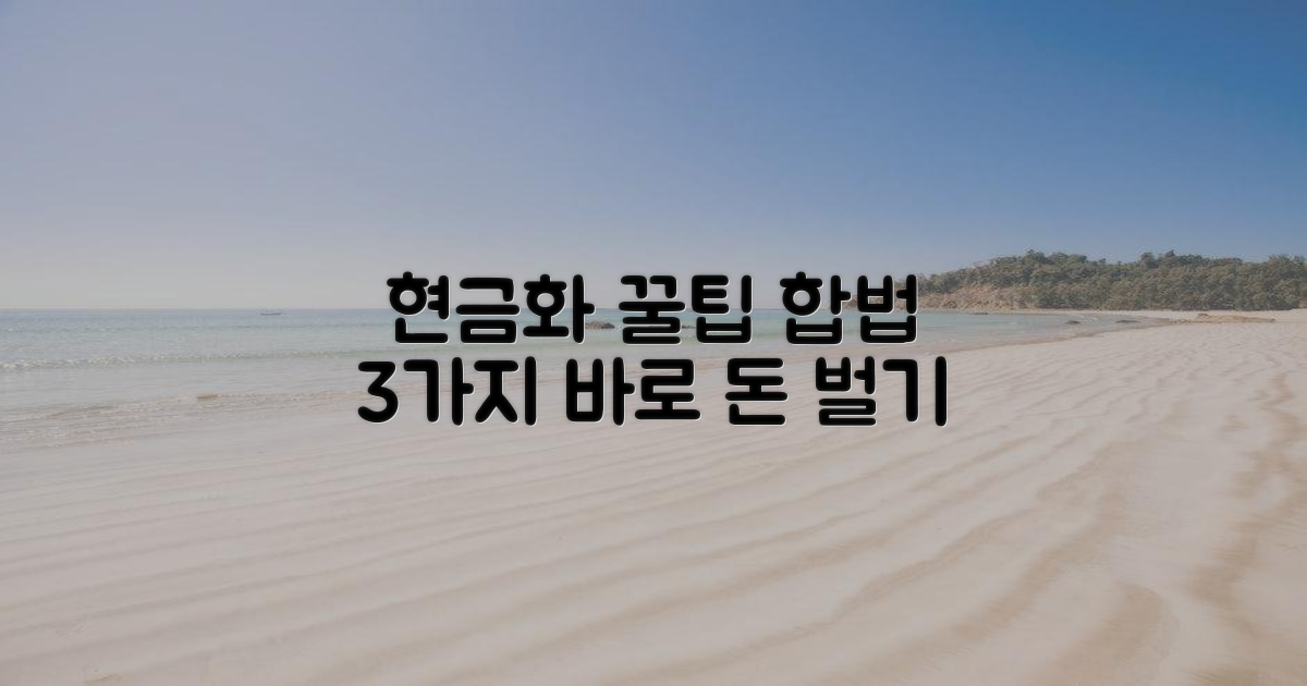 3가지 합법적 현금화 방법