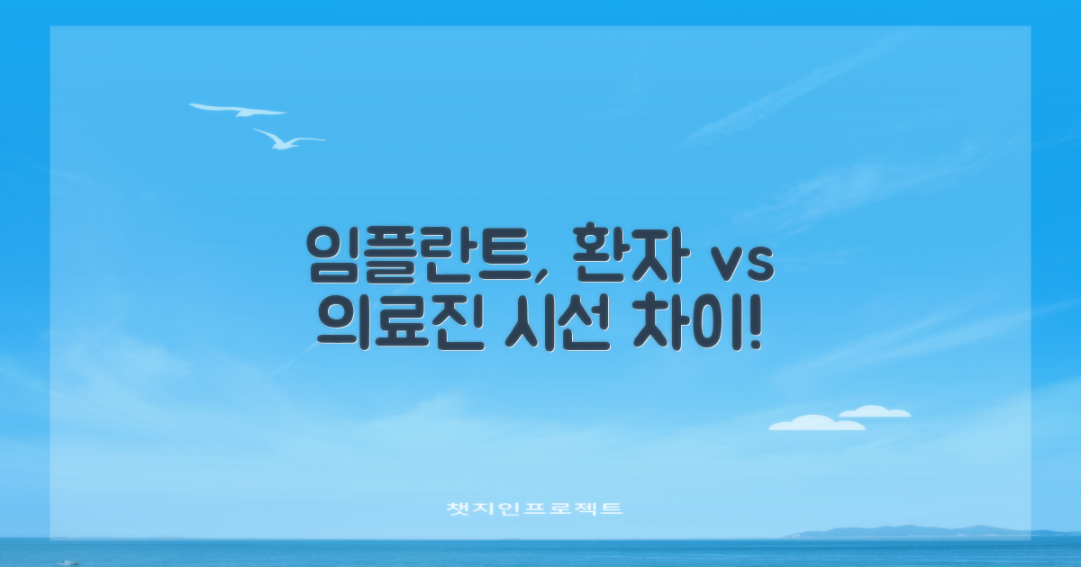 임플란트, 환자 vs 의료진 시선