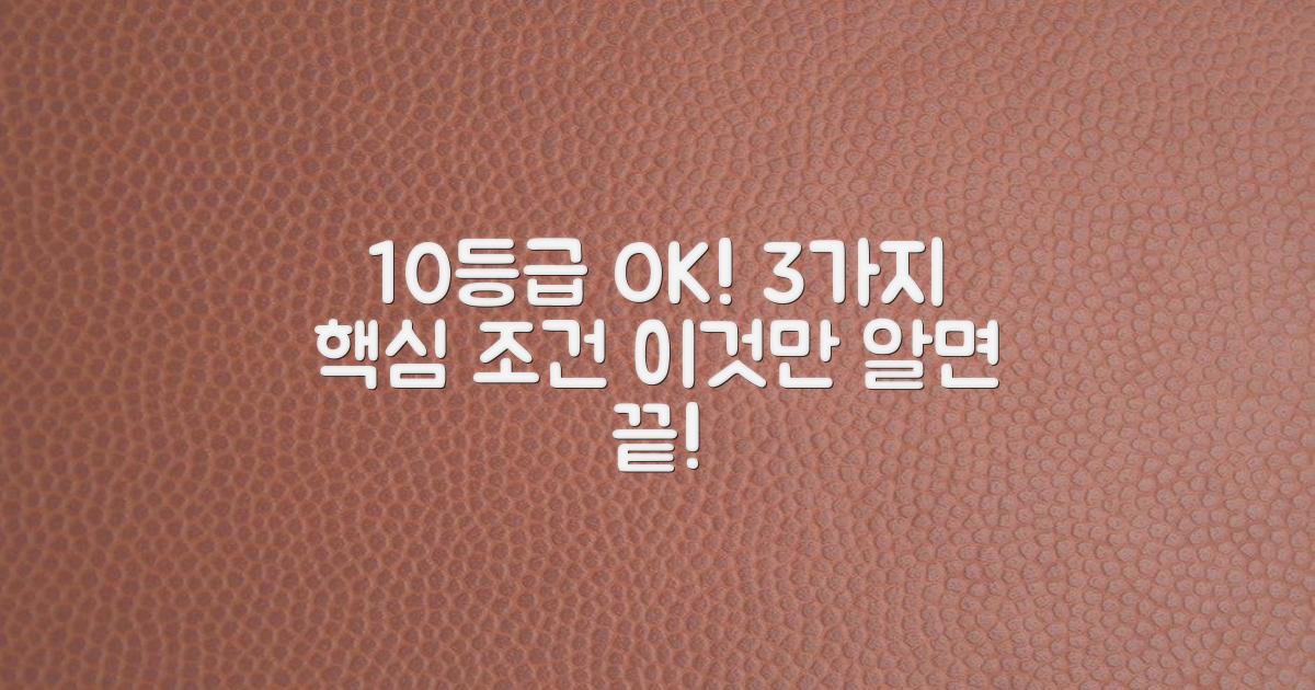 10등급도 가능! 3가지 주요 조건