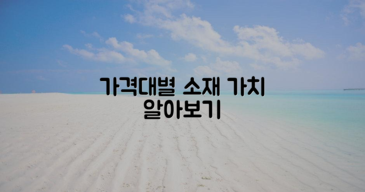 가격대별 소재 가치