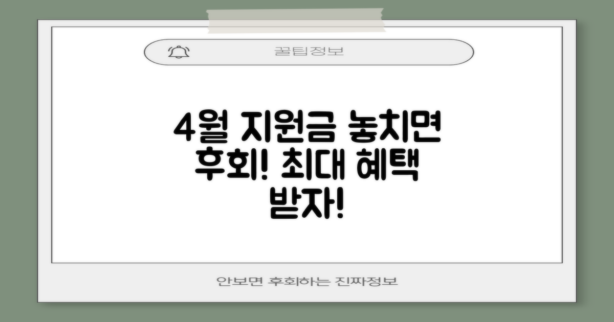 4월 지원금, 놓치지 마세요!