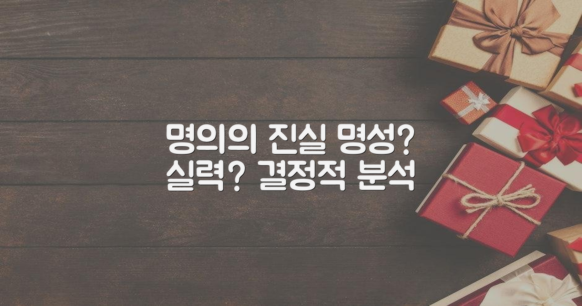 전문의: 명성 vs 실력 분석