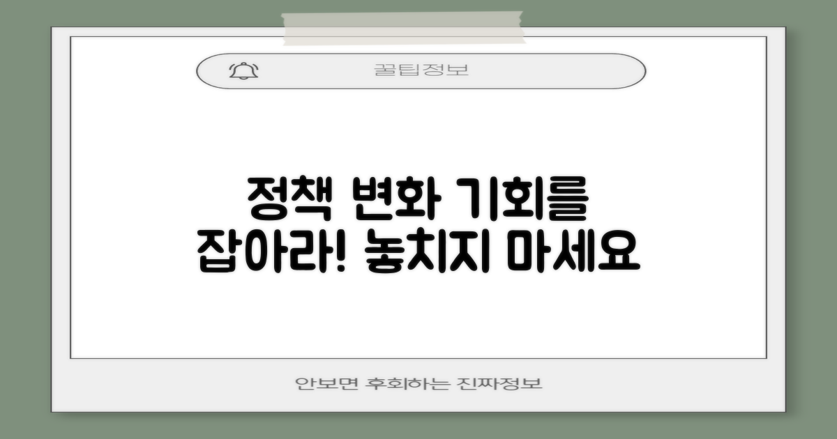 정책 변화, 기회를 잡으세요!