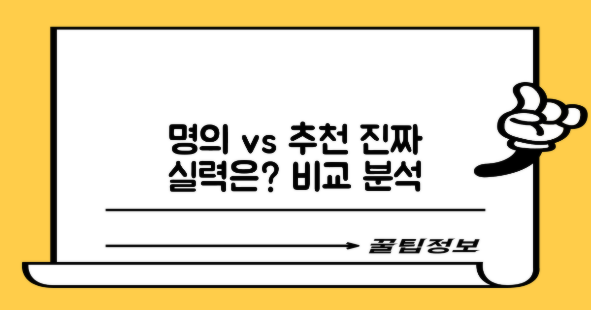 전문의 역량: 유명 vs 추천