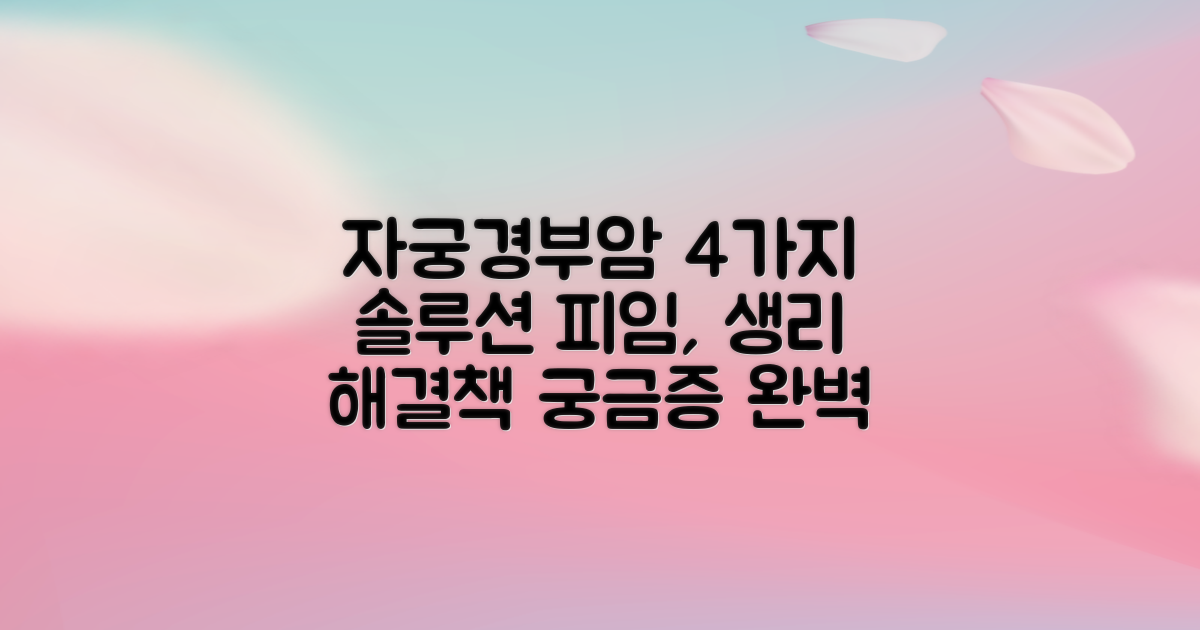자궁경부암·피임·생리, 4가지 솔루션