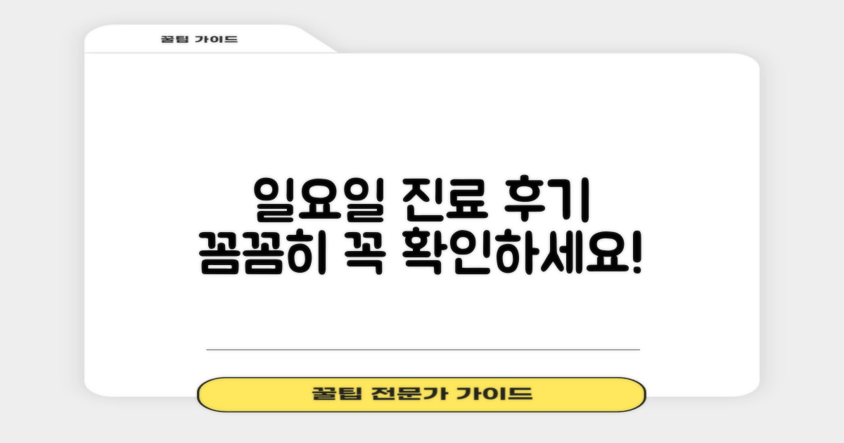 일요일 진료, 후기 꼼꼼히 보기