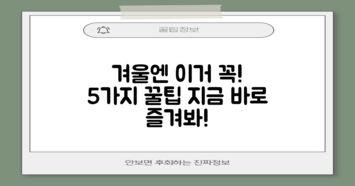 5가지 겨울 액티비티