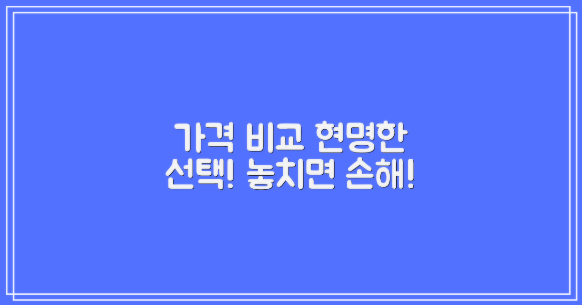 가격 비교: 합리적 선택법 제시