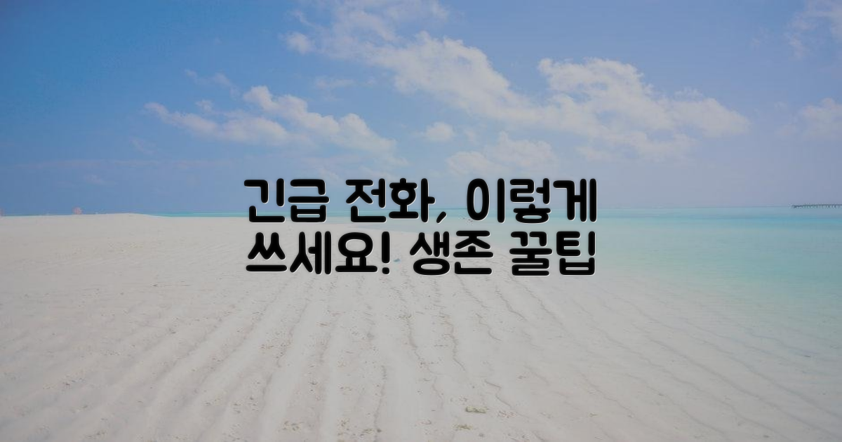 긴급 상황 시 전화번호 활용법
