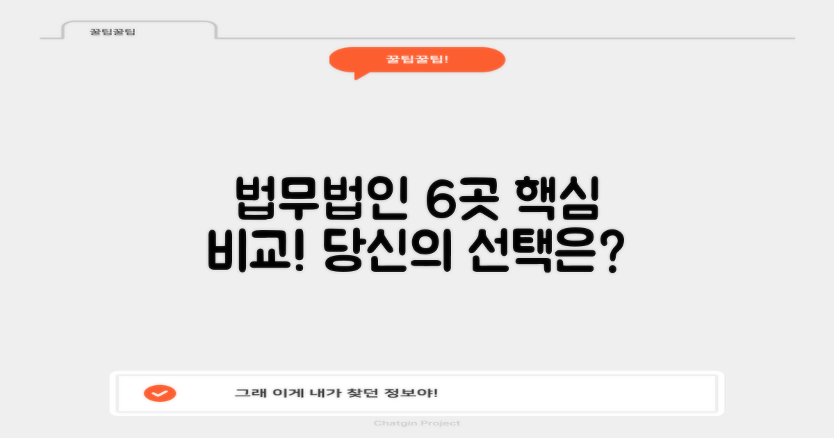 법무법인 6곳, 무엇이 다를까?