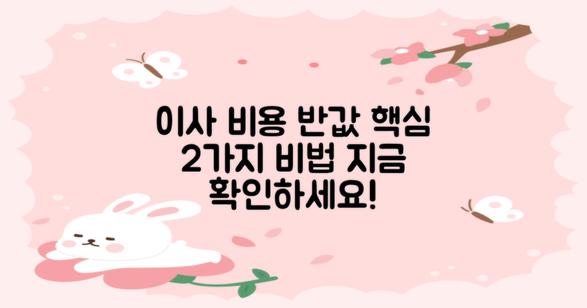 이사 비용 절감, 2가지 핵심 전략