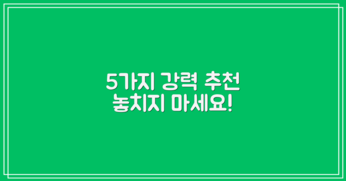5가지 업체를 직접 추천