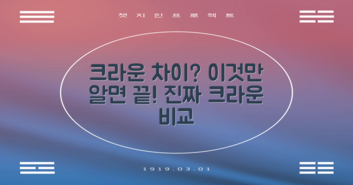 크라운, 어떤 차이가 있을까?