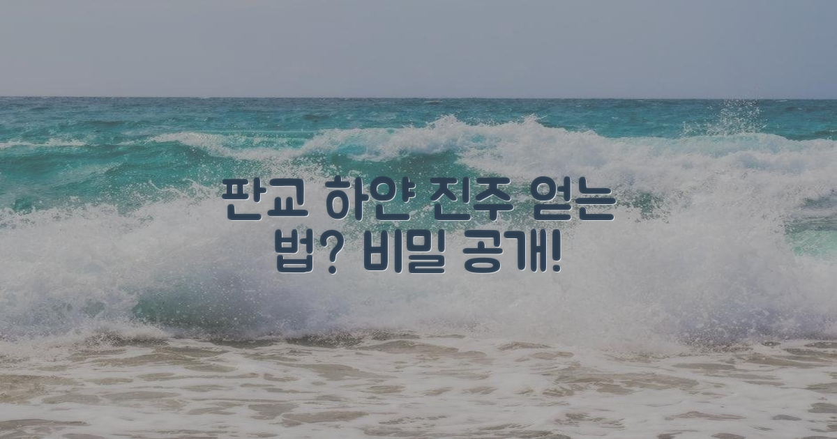 판교 하얀 진주, 어떻게 얻을 수 있을까요?