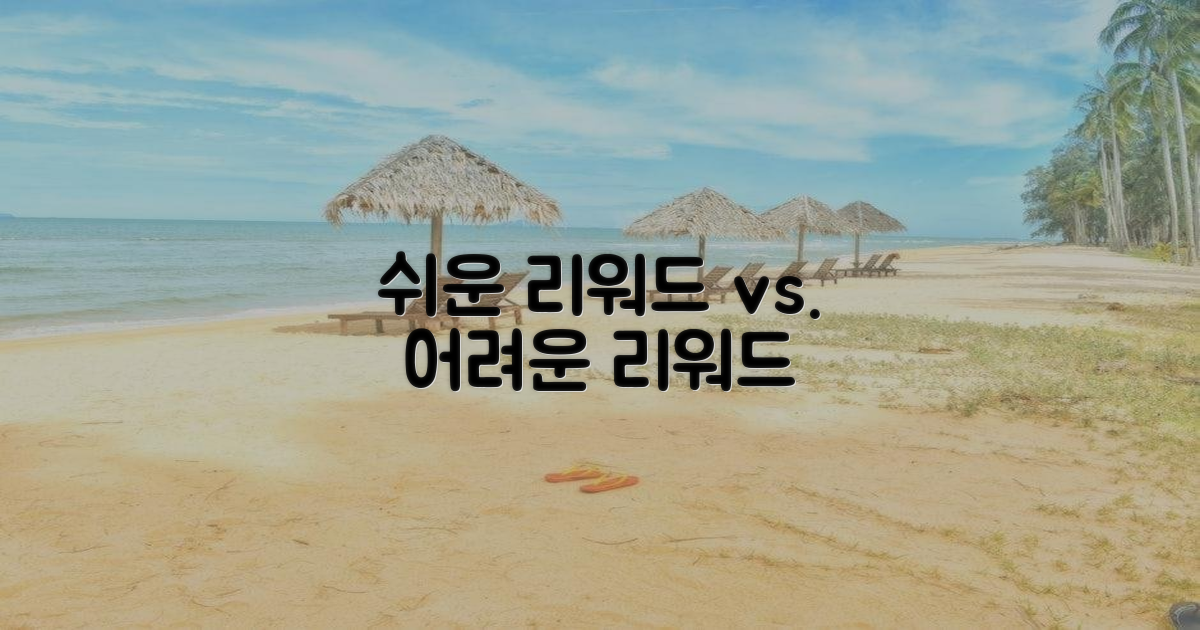 리워드 신청: 쉬움 vs 어려움