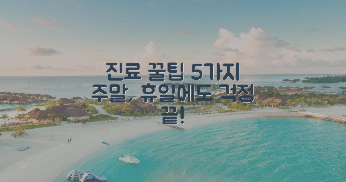 일요일, 공휴일 진료 5가지