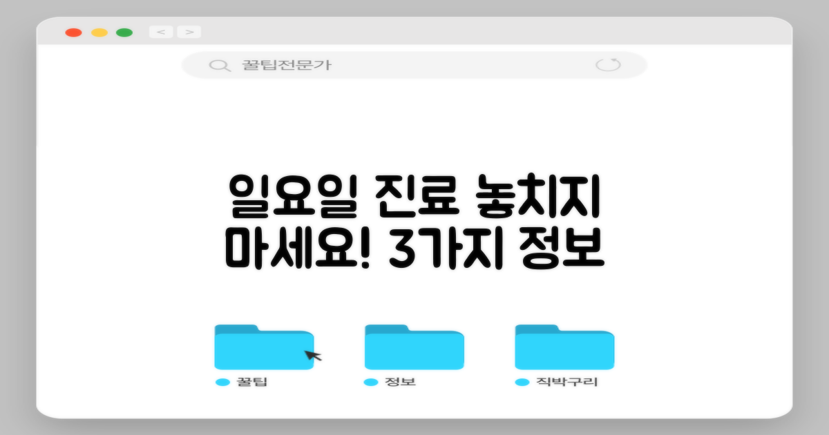 3가지 일요일 진료 정보