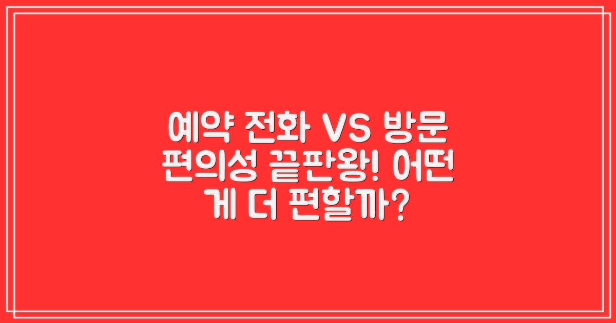 예약: 전화 vs 방문 편의성