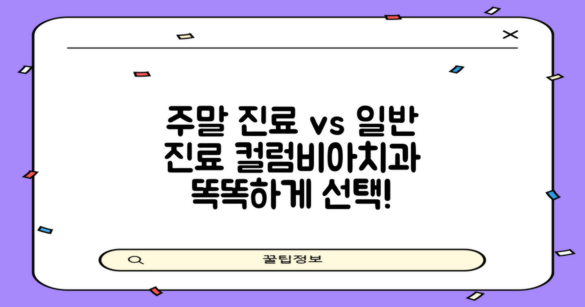 컬럼비아치과: 주말 진료 vs 일반 진료