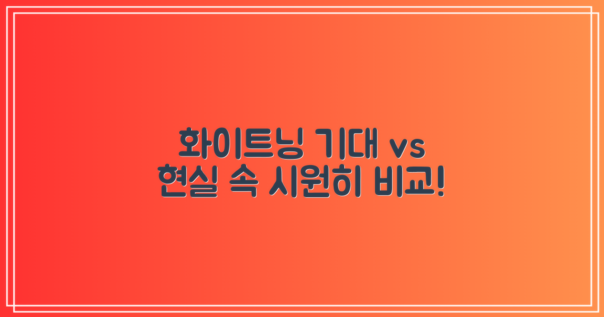 미백 효과, 기대치와 현실 비교