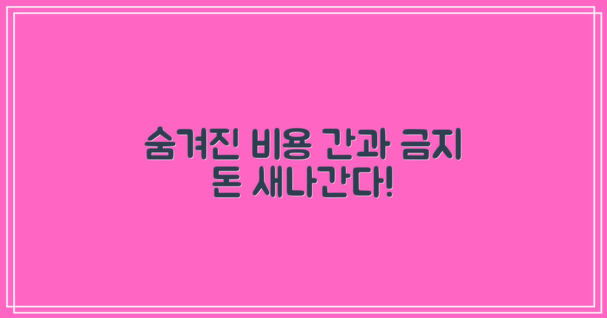 숨겨진 비용, 간과하지 말자