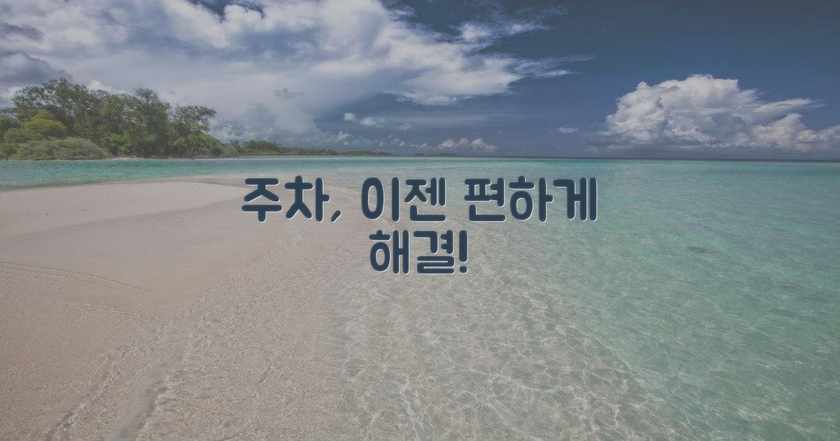주차, 편하게 할 수 있을까?