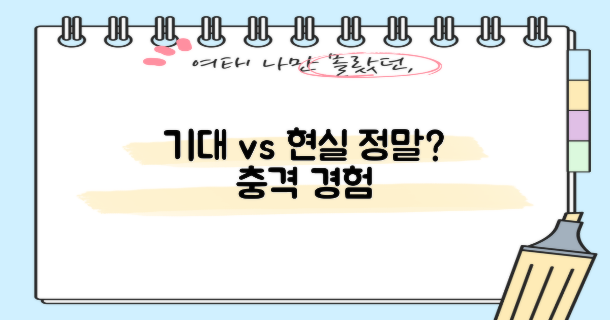기대 vs 현실 경험