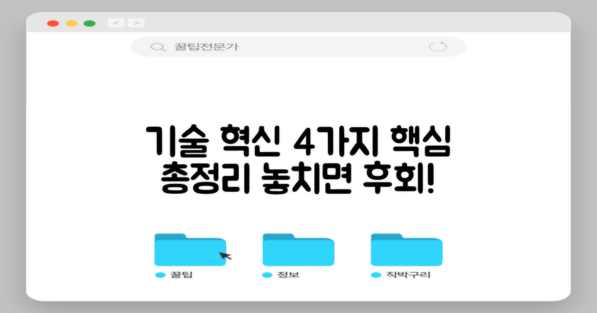 기술 혁신 4가지 요약