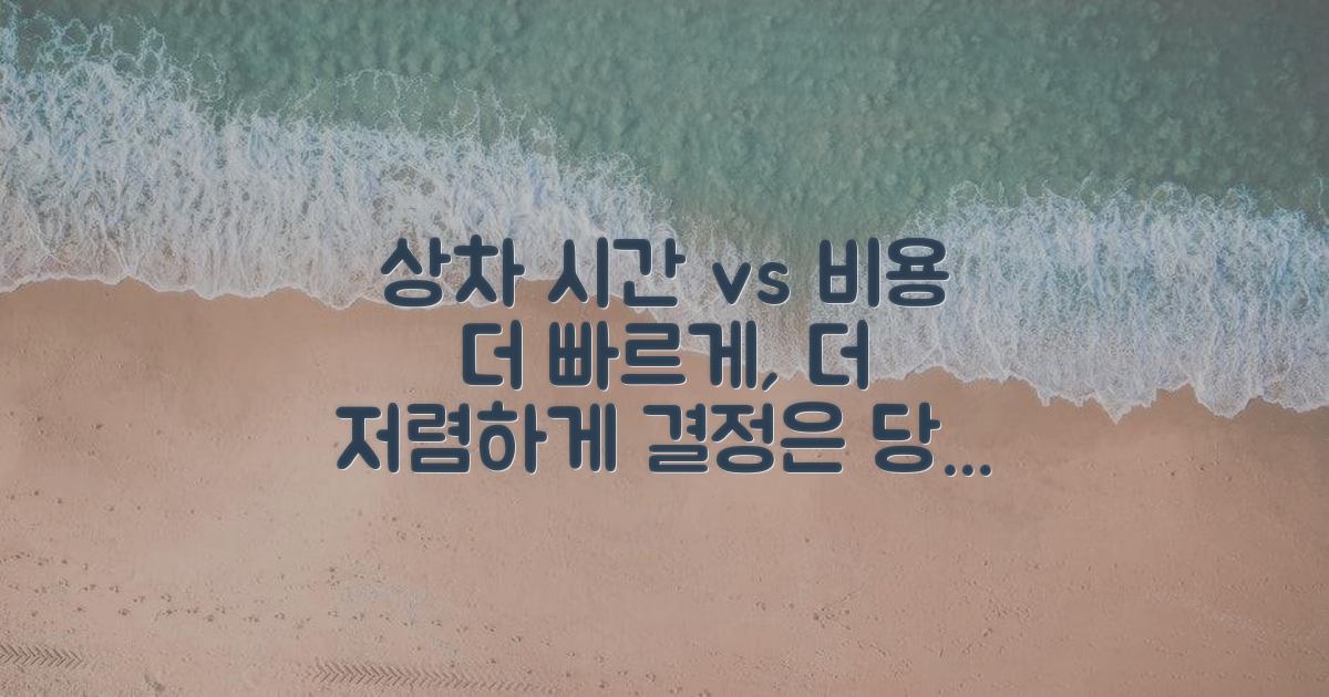 간선 상차: 시간 단축 vs. 비용 절감