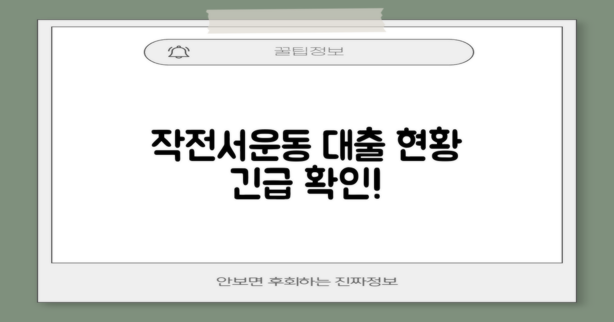 작전서운동 대출 현황