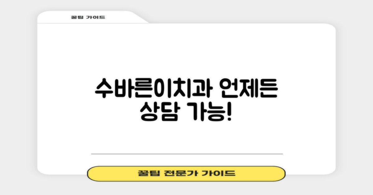 수바른이치과, 전화는 언제?